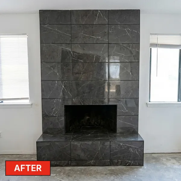 After - completed bathroom remodel by Montano